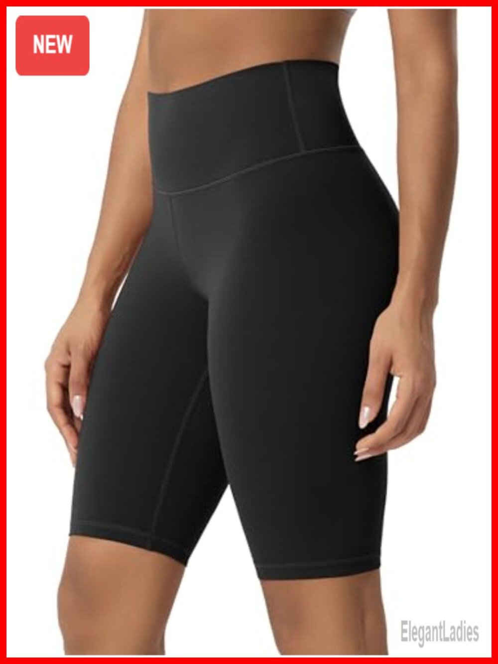 Women's High Waist Buttery Soft Biker Shorts 10" Inseam Yoga Active NWT